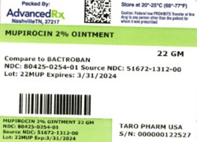 Label 1 (Mupirocin  Ointment 80425 0254 01)